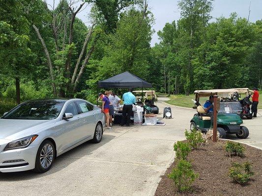 Grill Station during Golf Tournament