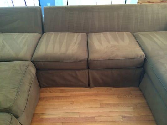 Cleaning a sectional sofa