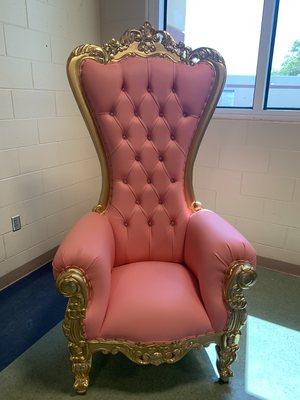 Pink/Gold Throne chair