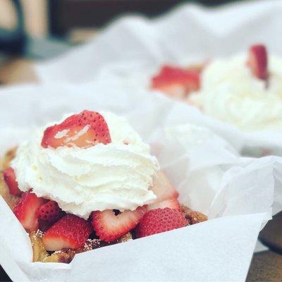 Strawberries and Cream Waffle