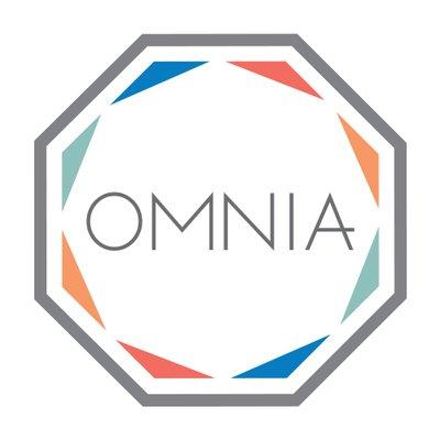 OMNIA.space logo is an octagon in grey with "OMNIA" at the center