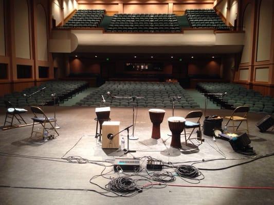 Sound check complete. Linda Tillery & the Cultural Heritage Choir cleared the stage. We are waiting for the audience to enter.