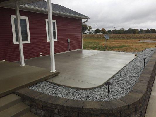 New concrete patio