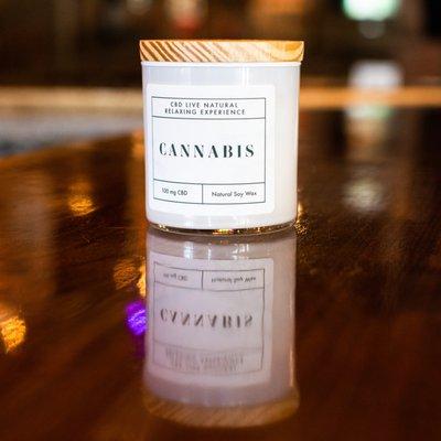 CBD Cannabis lemongrass scented candle