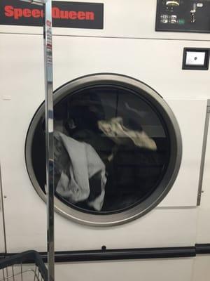 Laundry machine spinning