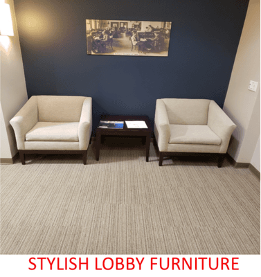 Matching Lobby Chairs and Table