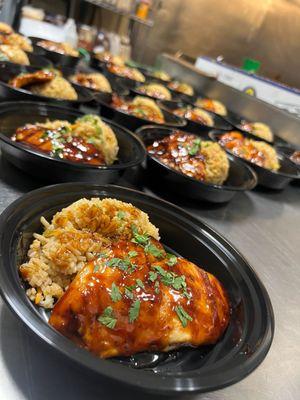 Fried rice Teriyaki Glazed chicken