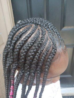 Side pic of braids