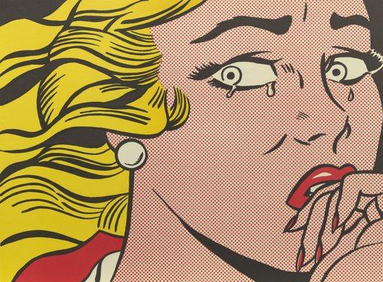 Roy Lichtenstein (American, 1923-1997). "Crying Girl", 1963. Offset lithograph in colors. Sold for $34,220.00