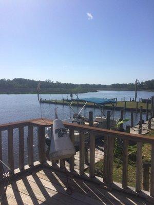 Beautiful view from the deck of the lounge and waterfront  RV lots