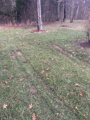 Ruts in lawn caused by AT&T tricks