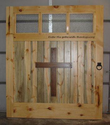 Custom made carriage doors for local church