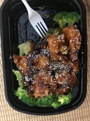 Sesame shrimp and wonderful fresh broccoli