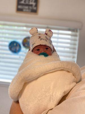 My son in his own room!