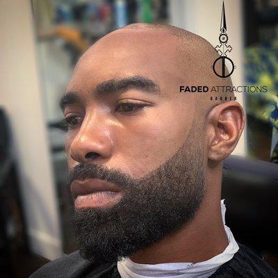 Beard tapered.