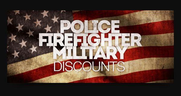 Ask About out Healthy Hero program that discounts Fire, Law Enforcement, EMS and Military Personel