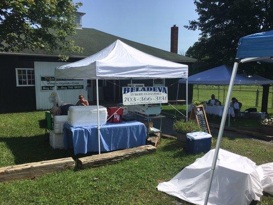 Beladeva stand at The Planes farmers market.