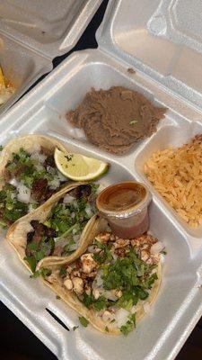 Taco combo - steak, pork, chicken