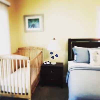 Full size crib and Audio/Video Baby Monitor