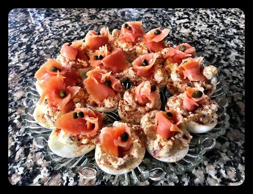 smoked salmon deviled eggs