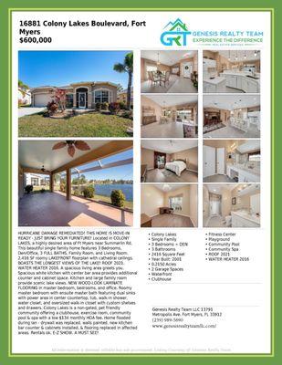 Our latest listing in Colony Lakes.