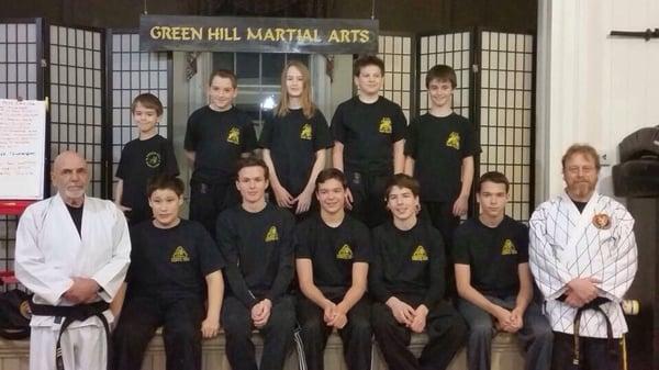 Some of Green Hill Martial Arts' Hapkido students.