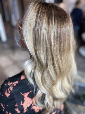 Hand painted balayage