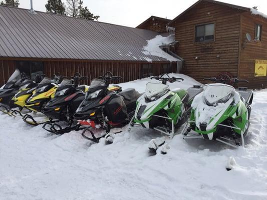 Here we are - ready to take these high performance sleds for a ride!