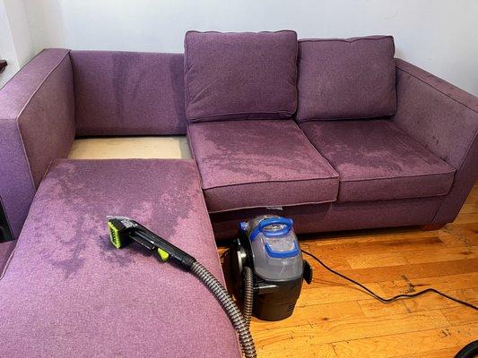 Upholstery cleaning services are available