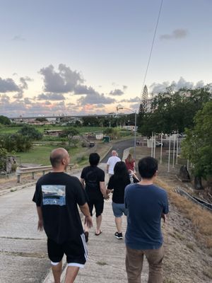 walkin' down the hill to the Haunted Plantation