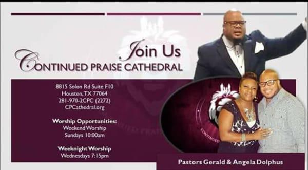 Join us at Continued Praise Cathedral