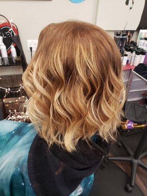 Balayage with roots