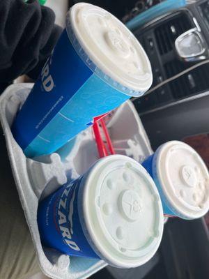 Three yummy blizzards First DQ of the season