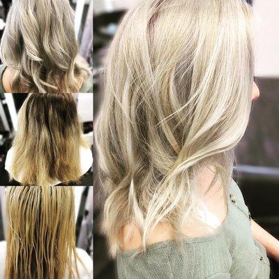 Taking it to a beautiful cool blonde heavy highlight