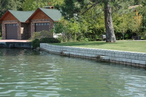 Shoreline Protection walls prevent erosion and look beautiful.