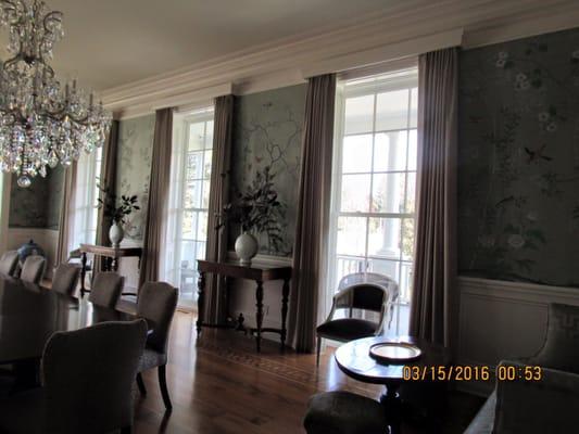 Formal dining room panels designed by home owner in Indianapolis