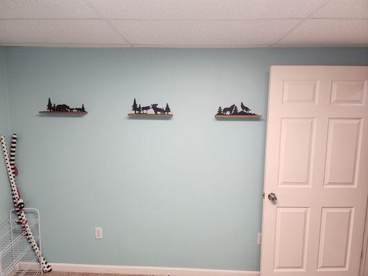 Shelves in baby's room