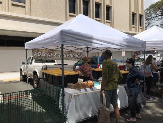 Booth in the Kaka'ako Farmers Market