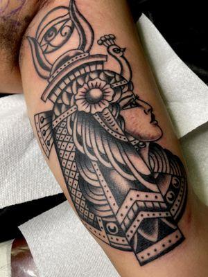 Cleopatra tattoo design blackwork tattoo