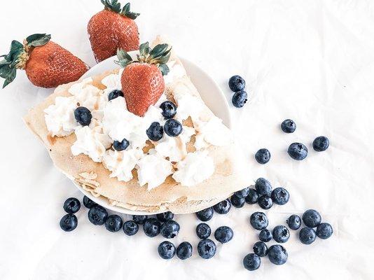 Fruit and Cream Cheese Crepe