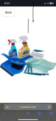 Cleaning supplies