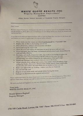 Why were we showed a home with pet smell/stains in the carpets, but it says that they'd have to be replaced at the tenants expense?