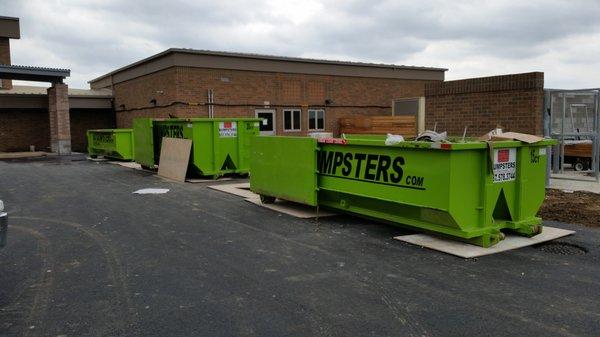 SAY Dumpsters provided Ruscilli Construction many dumpsters at the West Liberty Salem School project.