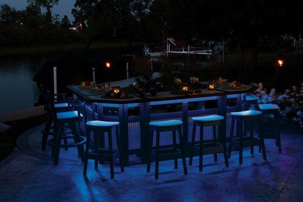 EC Woods Outdoor Poly Bar with Lights Available In Store Come Visit Us at 441 Summer Street, Stamford, CT