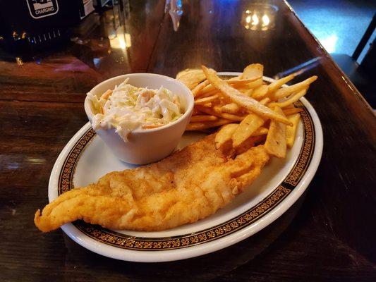 Fish or Seafood Special Every Friday....this is our Walley, Flat Fries, and side of Coleslaw