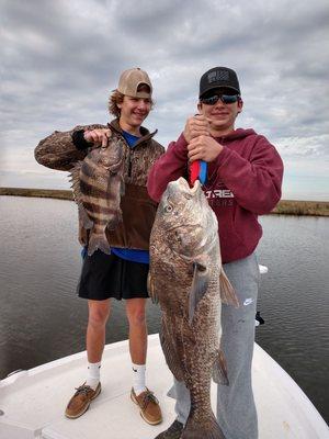 These brothers caught big fish all day!