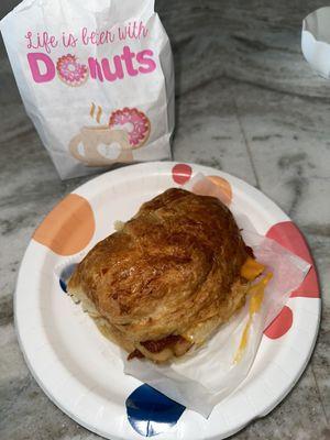 Bacon, egg, cheese croissant