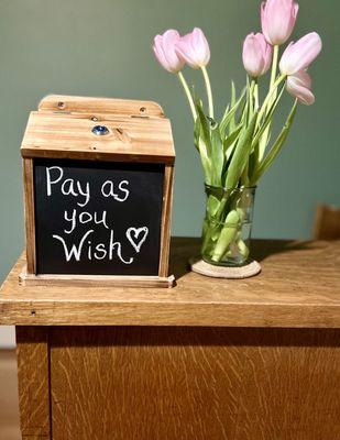 All our regular yoga classes at Cedar Tree are "Pay as You Wish"