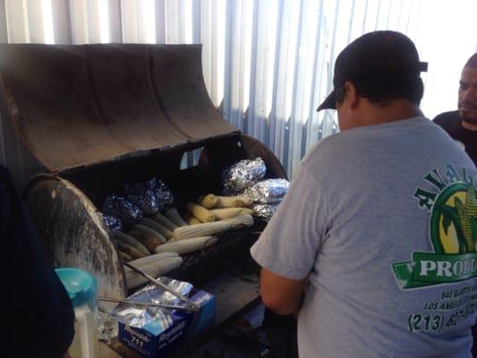 Burning his eyelashes/eyebrows for the best street corn for years!