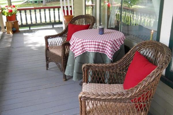 Space on the porch to stretch out and relax